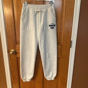 White Fox Boutique Cream Sweatpants